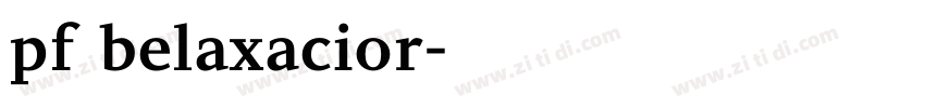 pf belaxacior字体转换